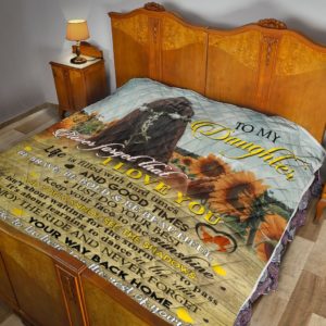 Personalized Sunflower To My Daughter Be Brave Be Bold And Be Beautiful Quilt Blanket Great Customized Blanket Gifts For Birthday Christmas Thanksgiving