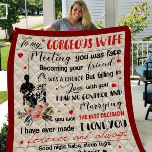 Personalized Family Arborist To My Wife From Husband Good Night Quilt Blanket Great Customized Gifts For Birthday Christmas Thanksgiving Mother's Day