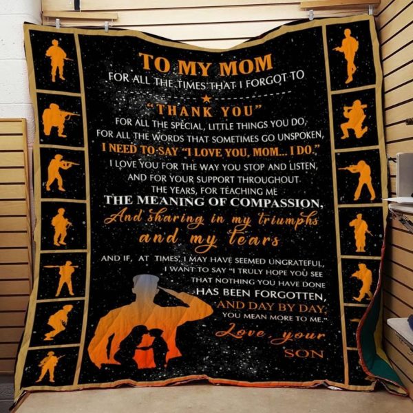 Personalized To My Mom From Son Thank You For All Special Little Things You Do Quilt Blanket Great Customized Blanket Gifts For Birthday Christmas Thanksgiving Mother's Day