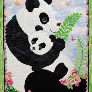 Panda Mom And Baby Quilt Blanket Great Customized Gifts For Birthday Christmas Thanksgiving