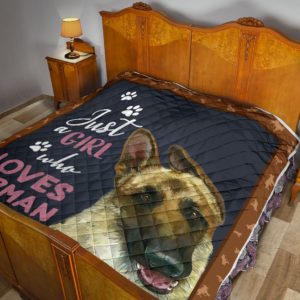 Just Loves German Shepherd Quilt Blanket Great Gifts For Birthday Christmas Thanksgiving Anniversary