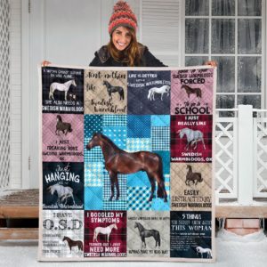 Swedish Warmblood Horse Quilt Blanket Great Customized Blanket Gifts For Birthday Christmas Thanksgiving Anniversary