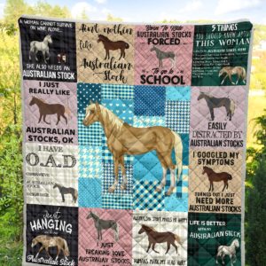 Australian Stock Horse Quilt Blanket Great Customized Blanket Gifts For Birthday Christmas Thanksgiving Anniversary