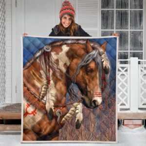 Horse Vintage Paiting Quilt Blanket Great Customized Blanket Gifts For Birthday Christmas Thanksgiving Anniversary