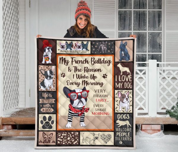 French Bulldog Quilt Blanket Great Gifts For Birthday Christmas Thanksgiving Anniversary