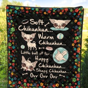 Chihuahua Quilt Blanket Great Gifts For Birthday Christmas Thanksgiving Anniversary