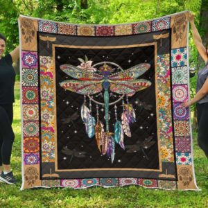 Insect Dragonfly Luxurious Dreamcatcher Quilt Blanket Great Customized Blanket Gifts For Birthday Christmas Thanksgiving