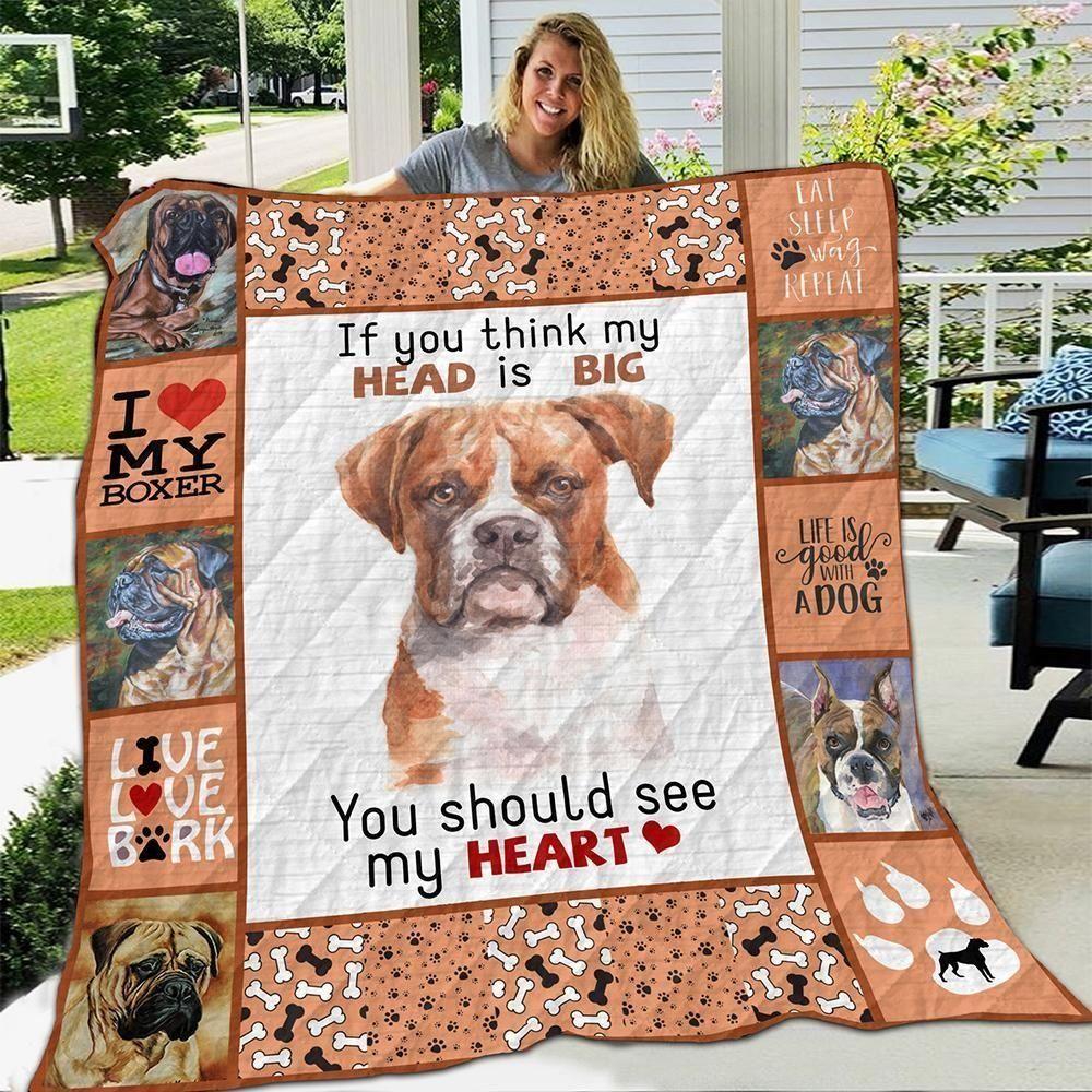 Dog lover Blanket Details about   Boxer dog Quilt Blanket Dog Lover Gift Boxer Dog Quilt