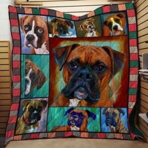 Boxer Dog Colorful Boxer Quilt Blanket Great Customized Blanket Gifts For Birthday Christmas Thanksgiving Anniversary