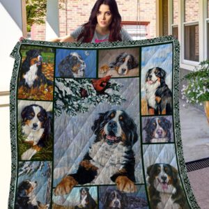 Dog Bernese Mountain Dog Swimming Quilt Blanket Great Customized Blanket Gifts For Birthday Christmas Thanksgiving