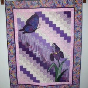 Butterfly Purple Butterfly And Flower Wings Pattern Quilt Blanket Great Customized Blanket Gifts For Birthday Christmas Thanksgiving