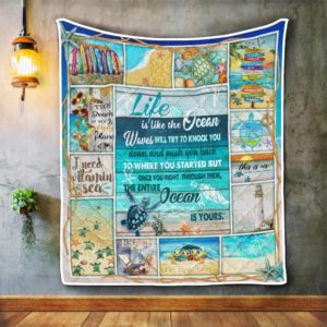 Turtles. Life Is Like The Ocean I Need Vitamin Sea Squirt Turtle From Finding Nemo Quilt Blanket Great Customized Blanket Gifts For Birthday Christmas Thanksgiving