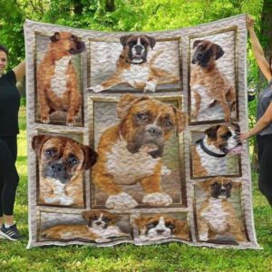 Boxer Love Most Beautiful Boxer Quilt Blanket Great Customized Blanket Gifts For Birthday Christmas Thanksgiving