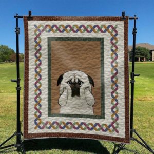 Pug Dog Drawing Cute Pattern Quilt Blanket Great Customized Blanket Gifts For Birthday Christmas Thanksgiving
