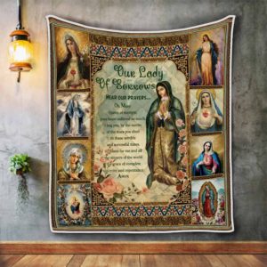 Our Lady Of Sorrows Mother Mary Quilt Blanket Great Customized Blanket Gifts For Birthday Christmas Thanksgiving