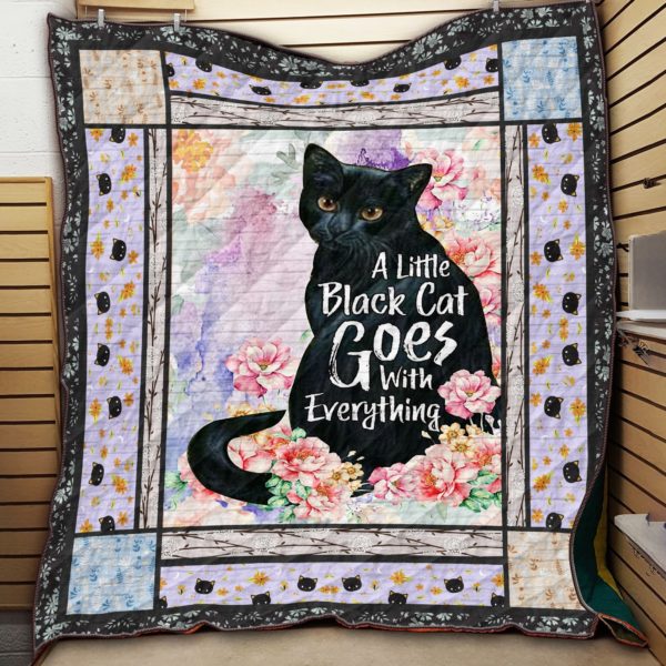A Little Black Cat Goes With Everything Blanket 