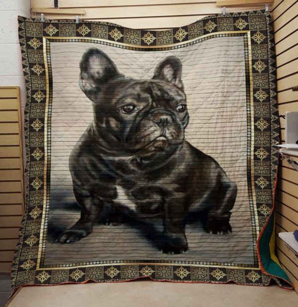 Black French Bulldog Quilt Blanket Great Customized Blanket Gifts For Birthday Christmas Thanksgiving Anniversary