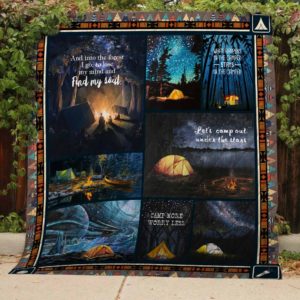 Camping Let's Camp Out Quilt Blanket Great Customized Blanket Gifts For Birthday Christmas Thanksgiving Anniversary