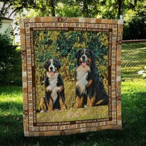 Bernese Mountain Dog Friend Quilt Blanket Great Customized Blanket Gifts For Birthday Christmas Thanksgiving Anniversary