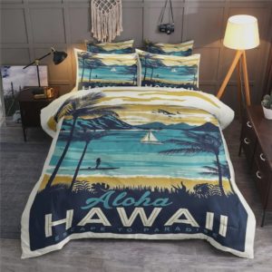 Aloha Hawaii Escape To Paradise Bed Sheets Spread Duvet Cover Bedding Sets