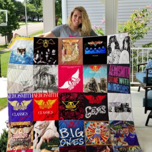 Aerosmith Style 2 Album Covers Fleece, Sherpa Blanket Great Gifts For Birthday Christmas Thanksgiving Anniversary
