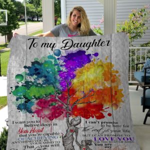 Personalized Family Tree To My Daughter From Mom Believe Deep In Your Heart Quilt Blanket Great Customized Gifts For Birthday Christmas Thanksgiving