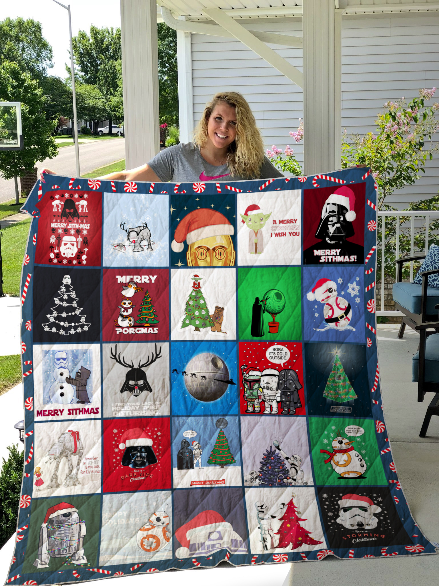 Star Wars Christmas Style 2 Quilt Blanket DovePrints