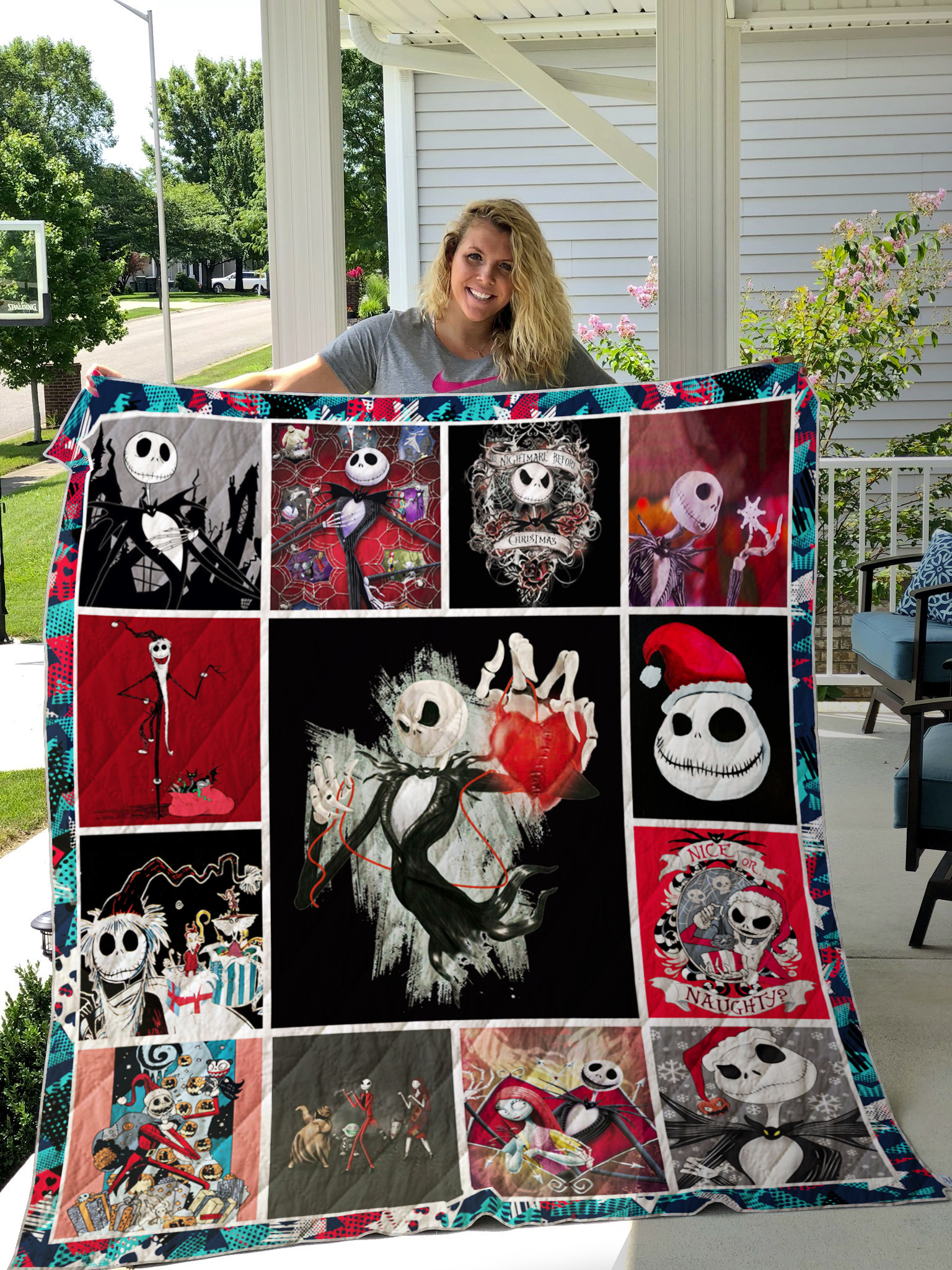 The Nightmare Before Christmas Style 2 Quilt Blanket DovePrints